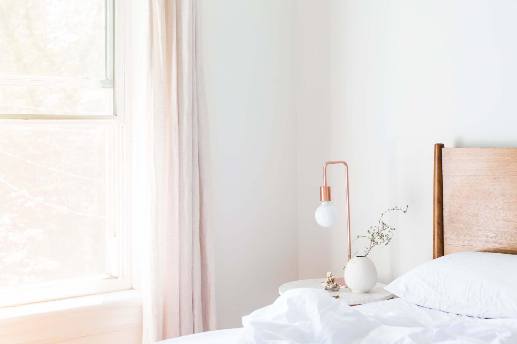 A bright, restful bedroom (representative photo — pictures of the actual home are coming)